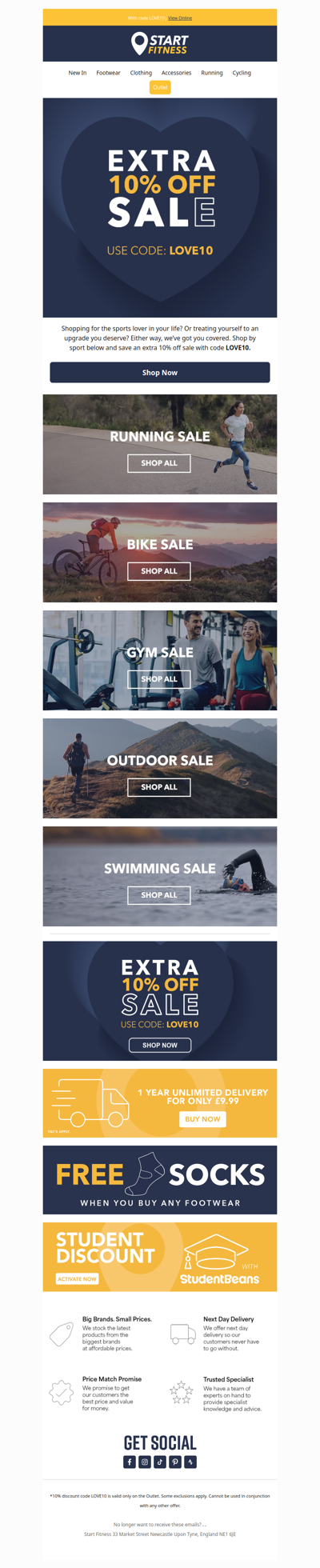 Love your sport 💘 Save an extra 10% off sale