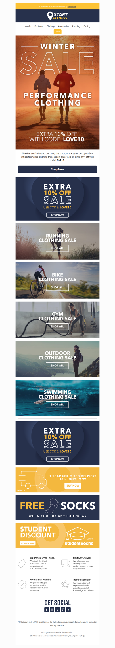 Big savings on performance clothing 📣