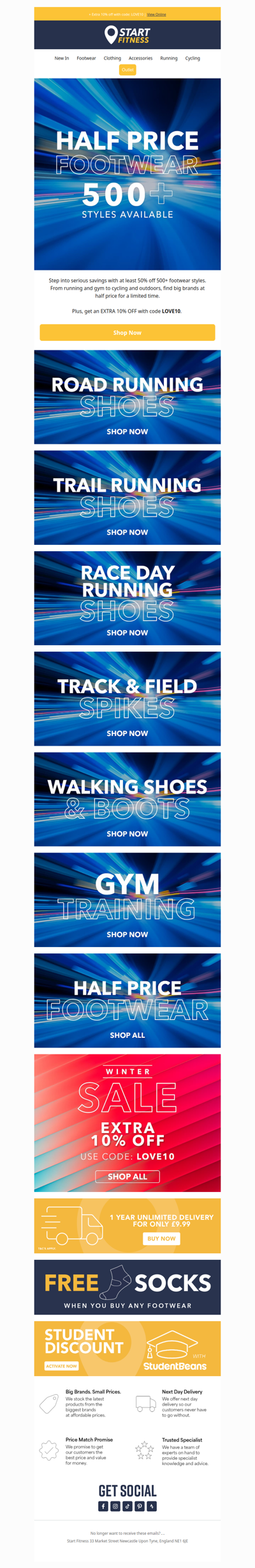 Half price footwear starts now ⏱️