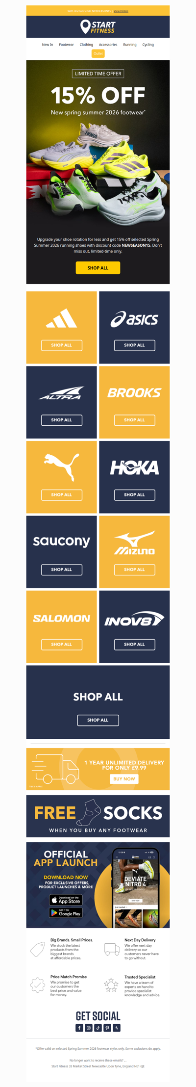 Extra 15% off 2026 running shoes* 🔥