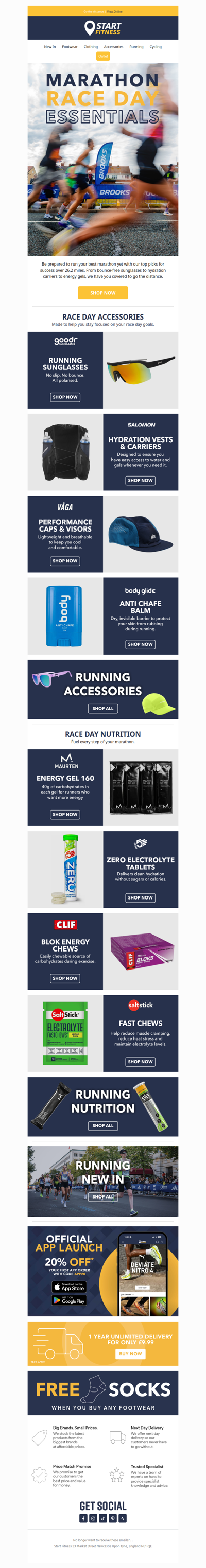 Marathon race day essentials 🏃