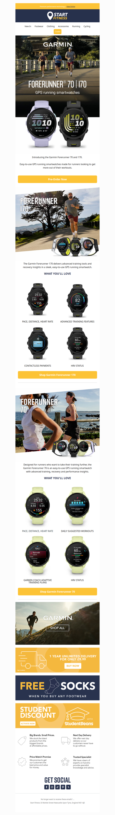 NEW | Garmin Forerunner 170 & 70