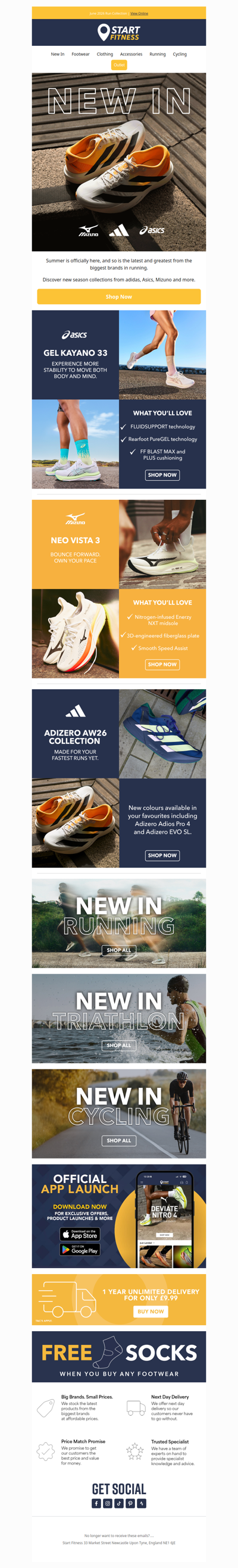 New from Asics, Mizuno and adidas
