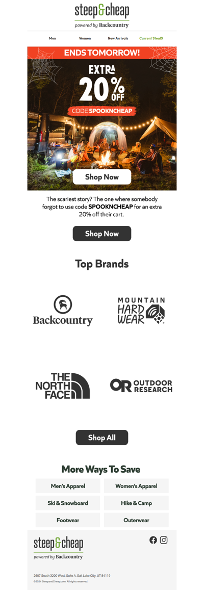 Extra 20% off your whole cart ends tomorrow!