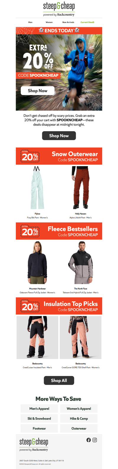 LAST CALL: Extra 20% off your cart