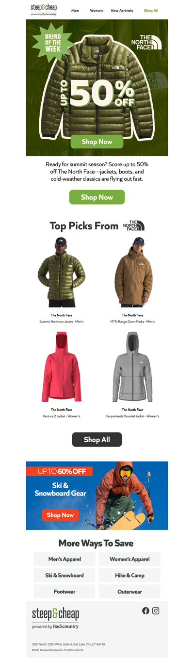 Up to 50% off The North Face? YEP