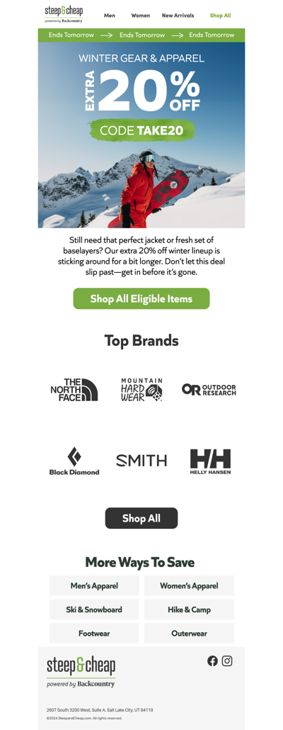 Extra 20% off sale items 😏