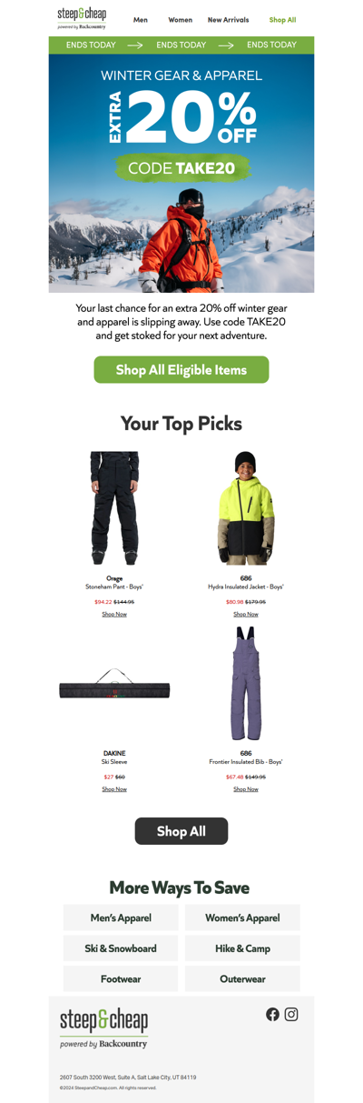 LAST CALL: Extra 20% off sale-on-sale