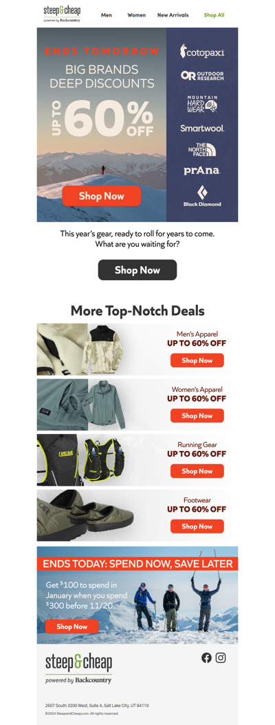 ⏰Ends tomorrow⏰Up to 60% off top brands