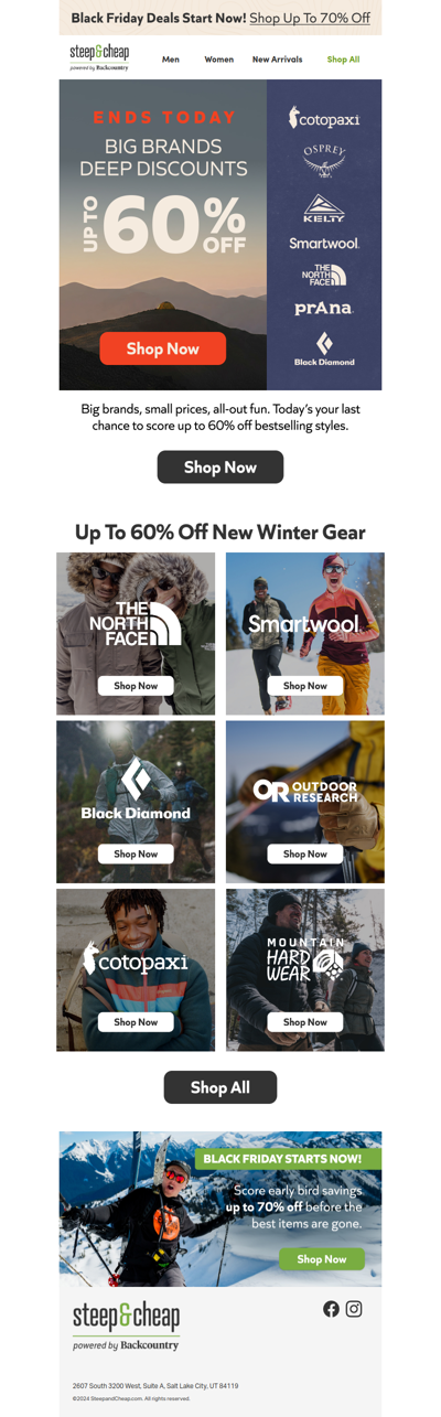 Last call 📣 Up to 60% off ends today