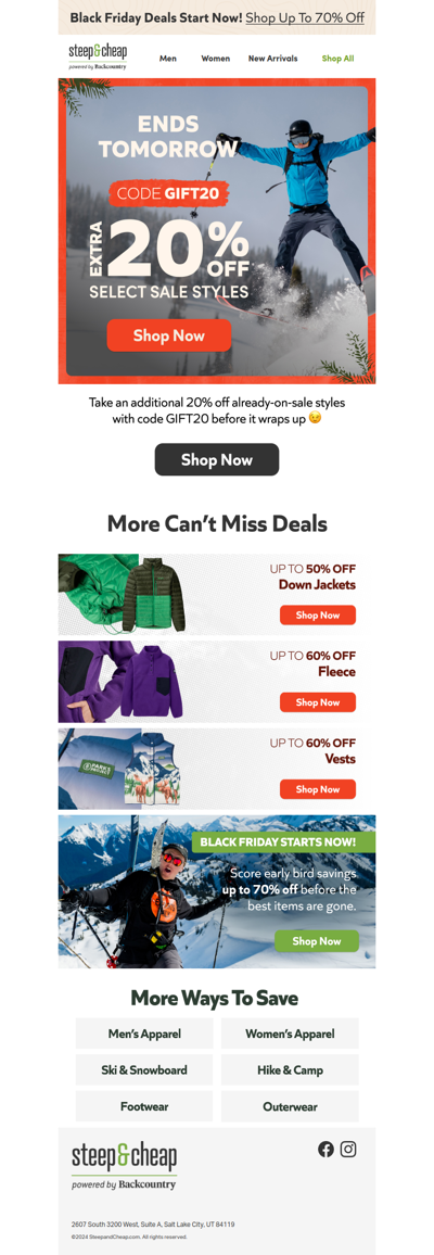 Code GIFT20 ends tomorrow! 🎁