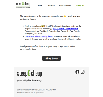 ⏳ Extra 20% off ends tonight