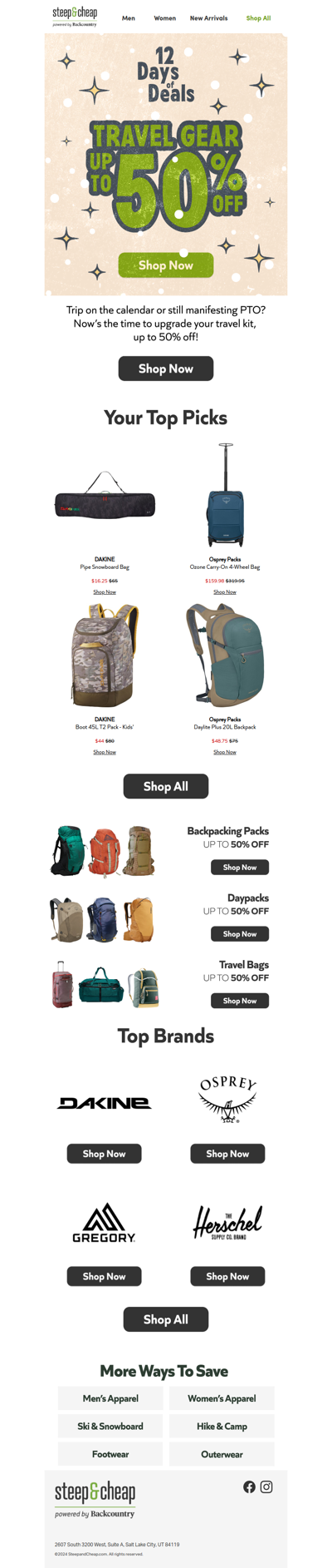 Packs, luggage & more travel gear on SALE 💥