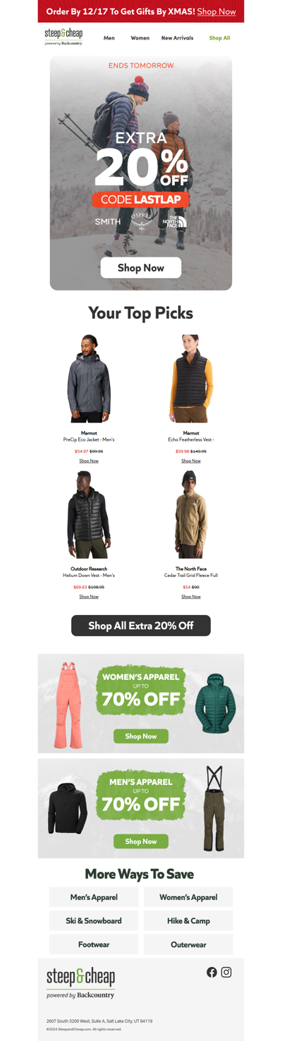 Extra 20% off ends tomorrow 🗓️