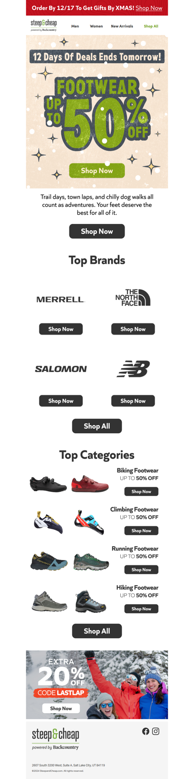 Up to 50% off footwear for every adventure 🏃🥾