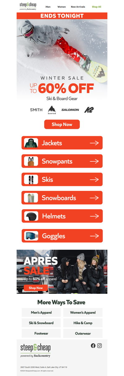 FINAL RUN: Up to 60% off Winter Sale