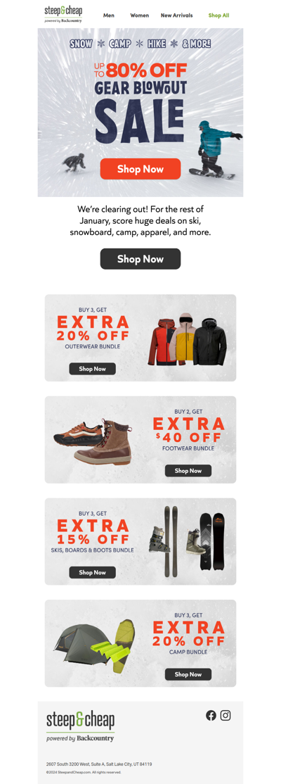 Up to 80% off Gear Blowout Sale 🤯