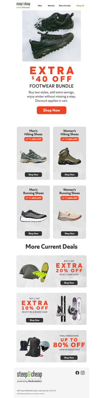 Extra $40 off footwear  ✅