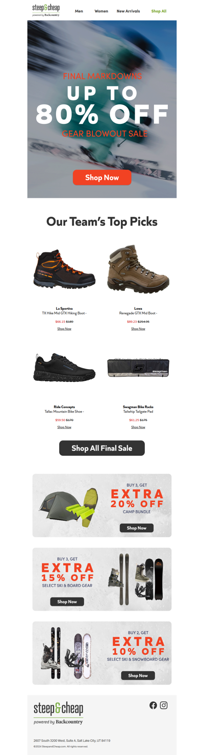 Up to 80% off FINAL MARKDOWNS 🗣️