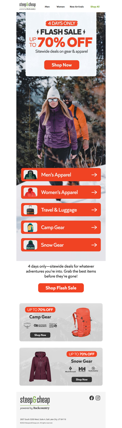 Sitewide sale: up to 70% off 🤩