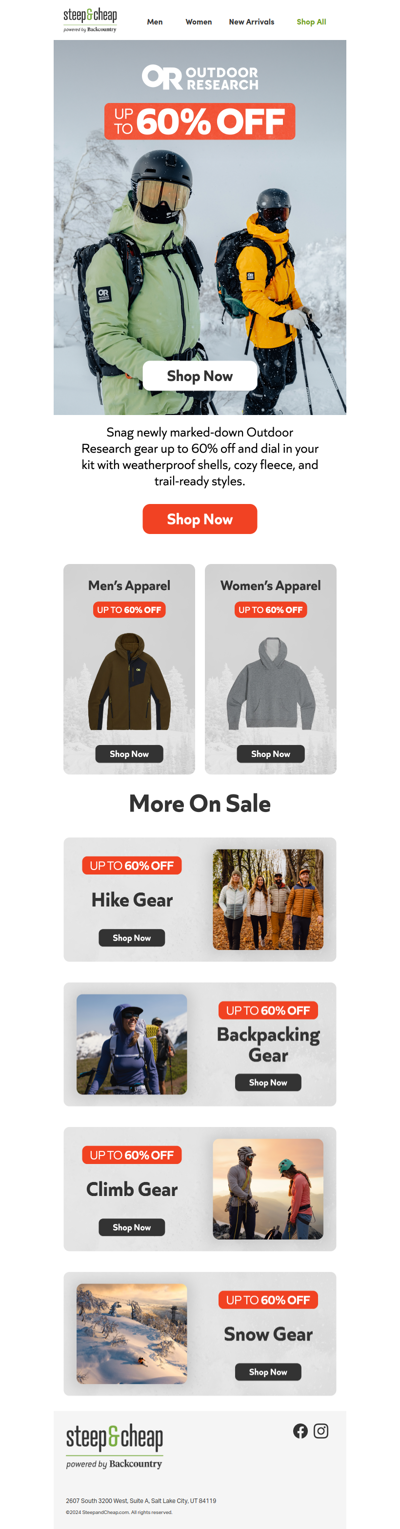 Newly added Outdoor Research sale styles ✅