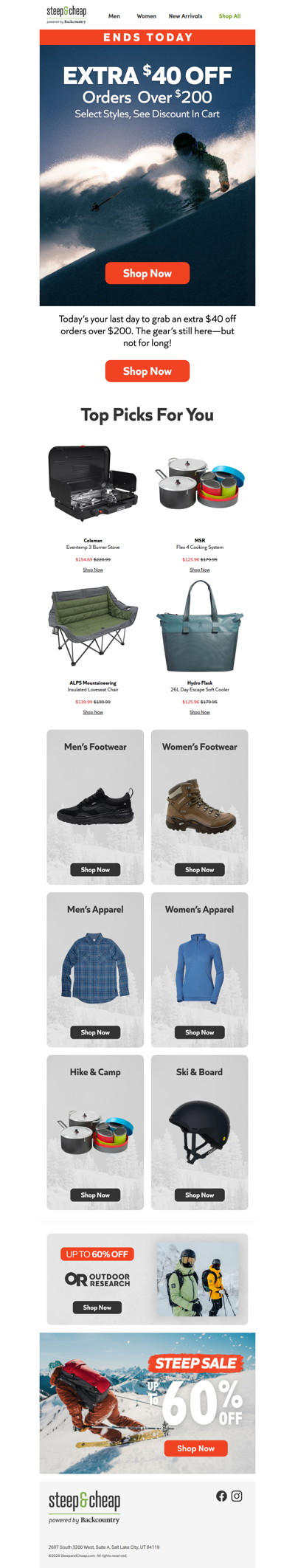 Heads up: $40 off your cart expires tonight 🌄