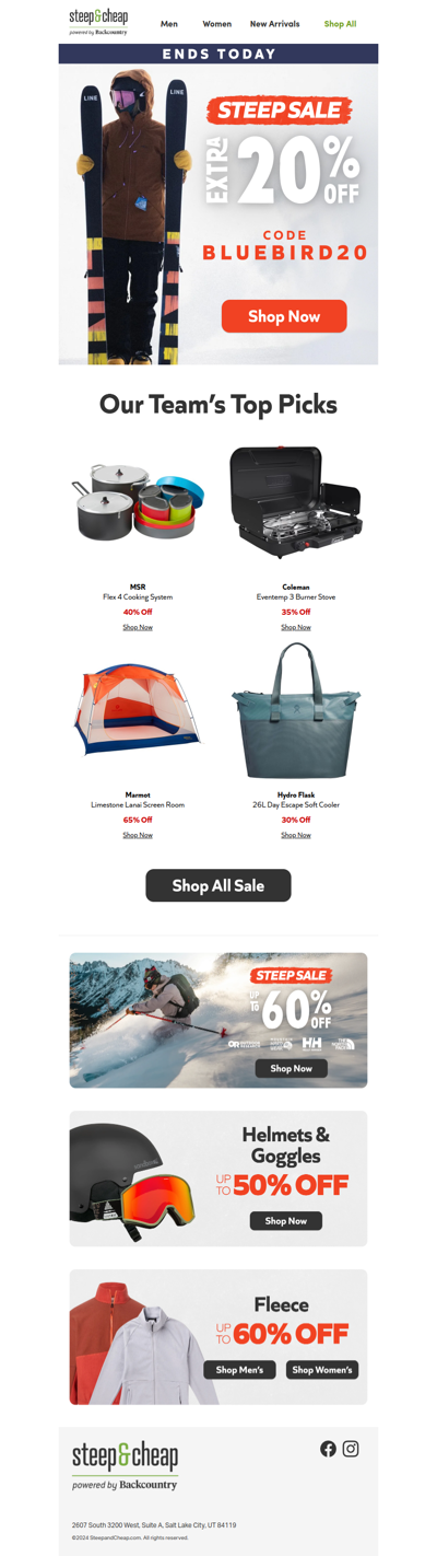 One last lap for extra 20% off ⛷️