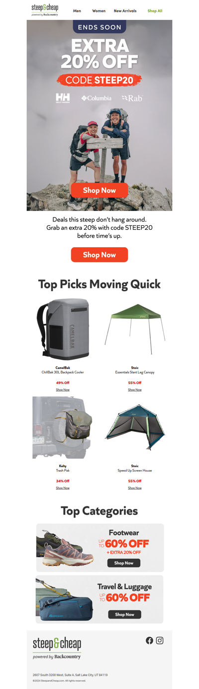 Clock’s ticking on extra 20% off  🕦