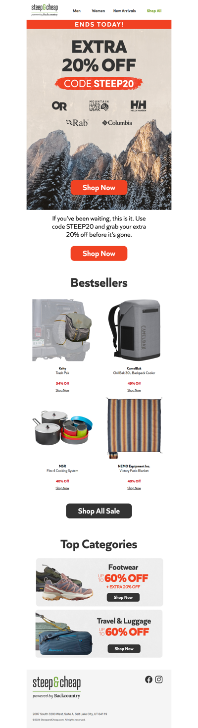 Ends today: Extra 20% off Rab, Mountain Hardwear & more