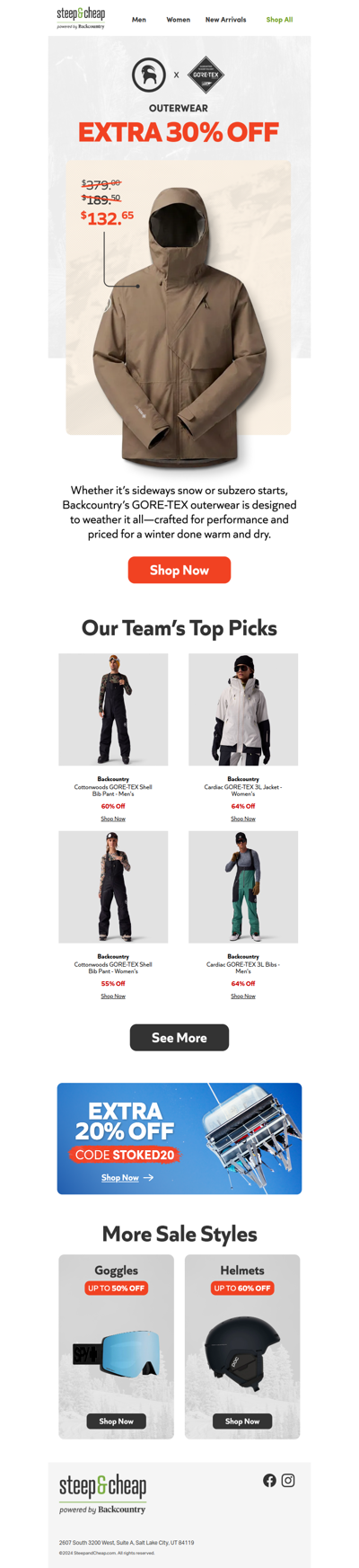 GORE-TEX kits: extra 30% off 🐐