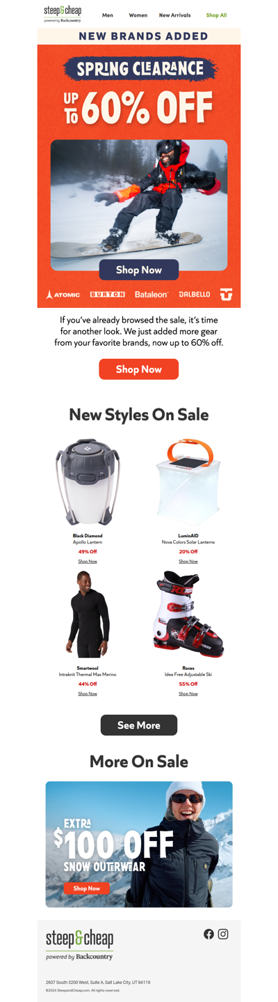 New brands added to sale, up to 60% off 🤑