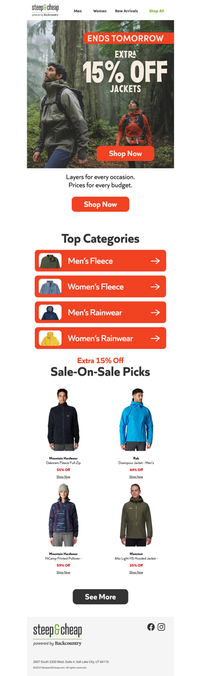 Jackets sale-on-sale ends TMRW❗