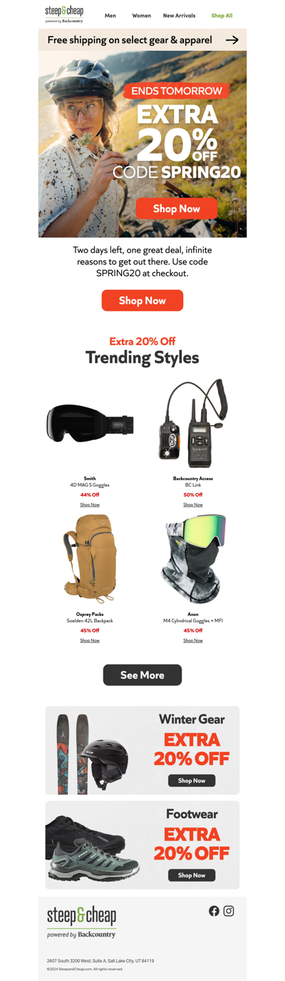 Ends soon 🙀 Extra 20% off