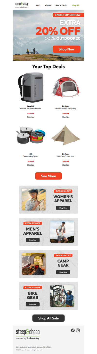 🌅 Extra 20% off ends tomorrow