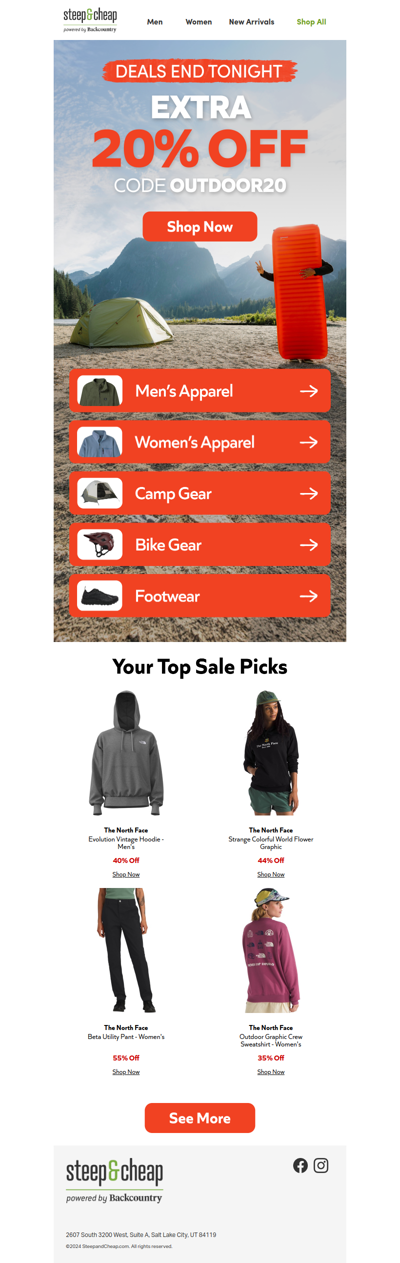 🚨 Ends tonight: extra 20% off