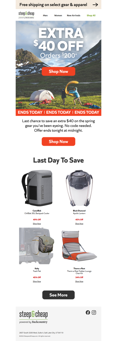 🚨 Extra $40 off ends TODAY