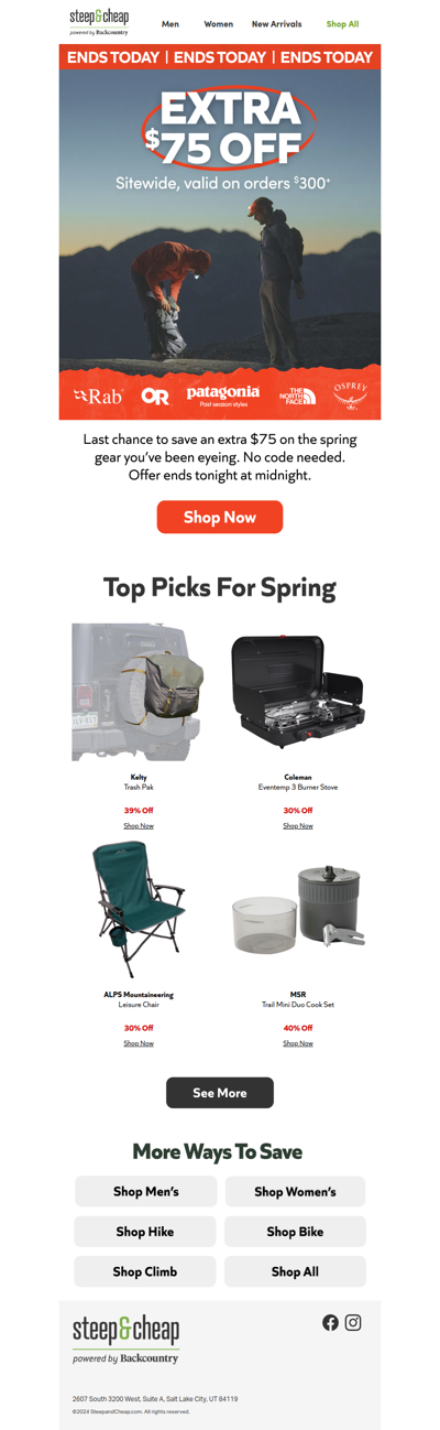🔔 Last call — extra $75 off ends today
