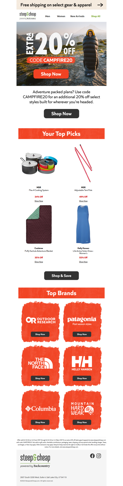 Extra 20% off top brands