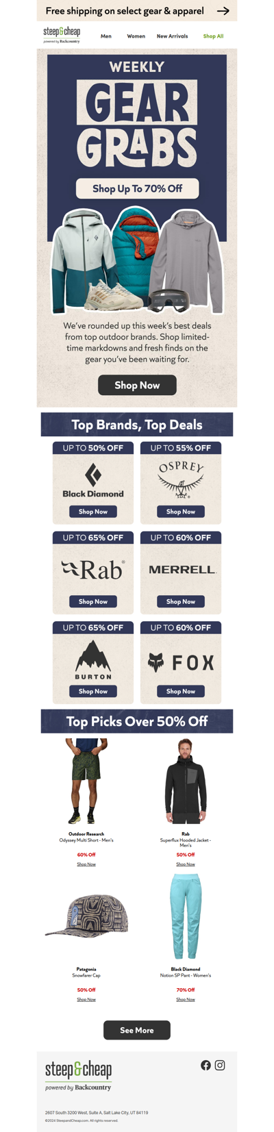 ⛺ Trail-ready gear, up to 70% off