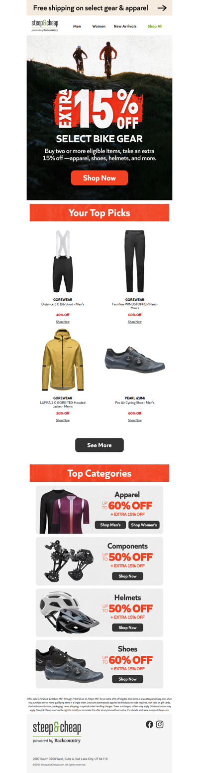 🚴 Ride into extra 15% off