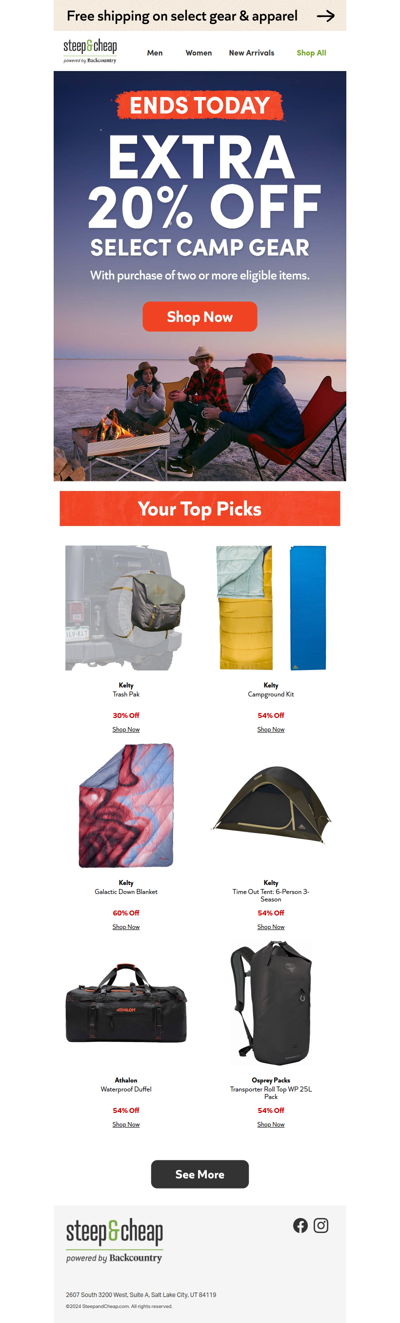 🚨 Ends today—extra 20% off camp