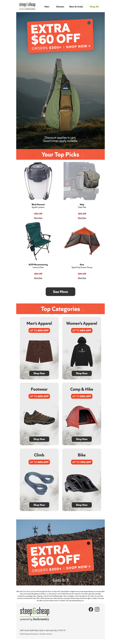 Extra $60 off top-brands!