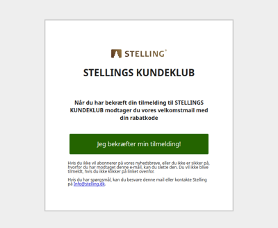 Bekræft din tilmelding hos Stellings.com