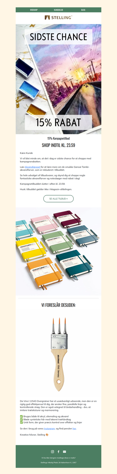 ⌛ Sidste chance - 15% i dag!