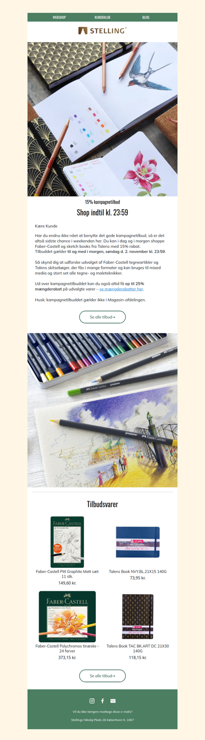 ⌛ Sidste chance 15% tilbud