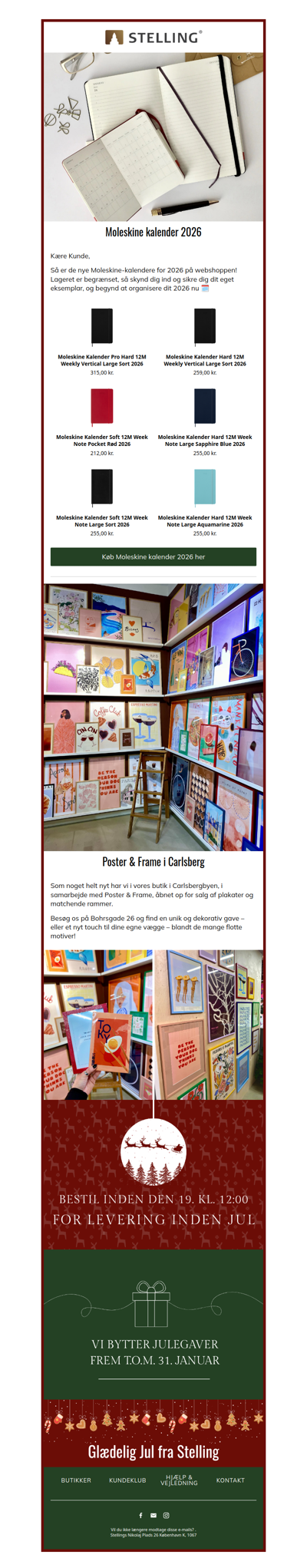 Moleskine 2026 kalendere – nu på shoppen!