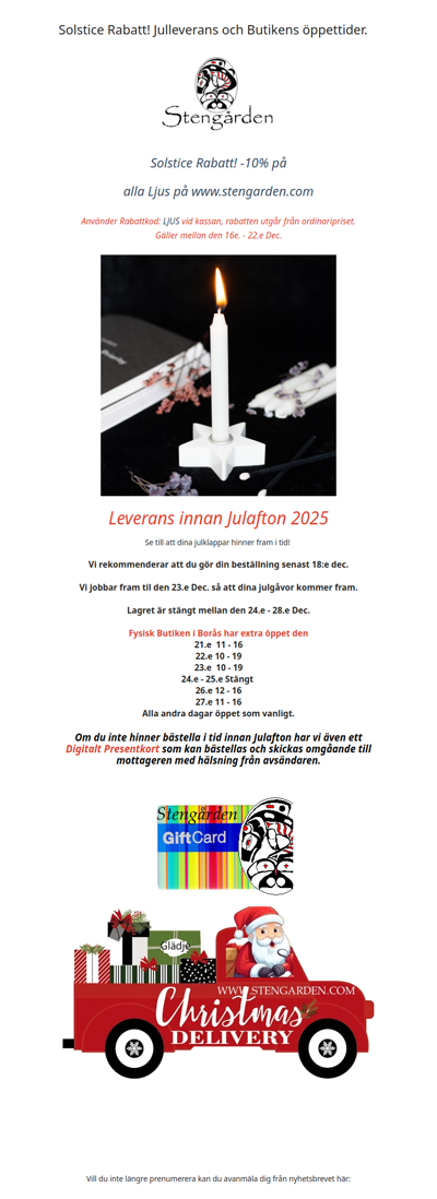 Jul  Leverans och Webbshoppen