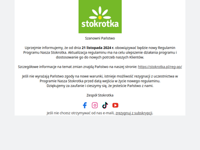 Regulamin Programu Nasza Stokrotka