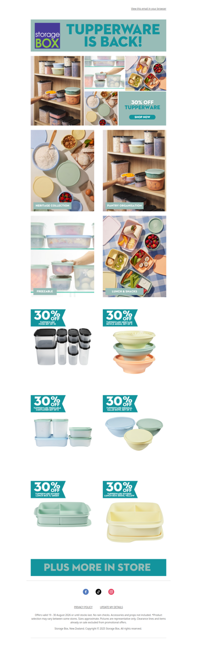 TUPPERWARE IS BACK and it's 30% off!