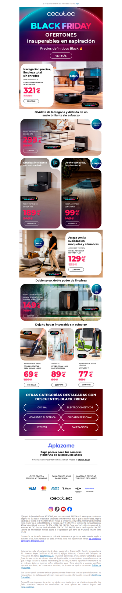 BLACK FRIDAY en los TOP de aspiración ⚡🖤